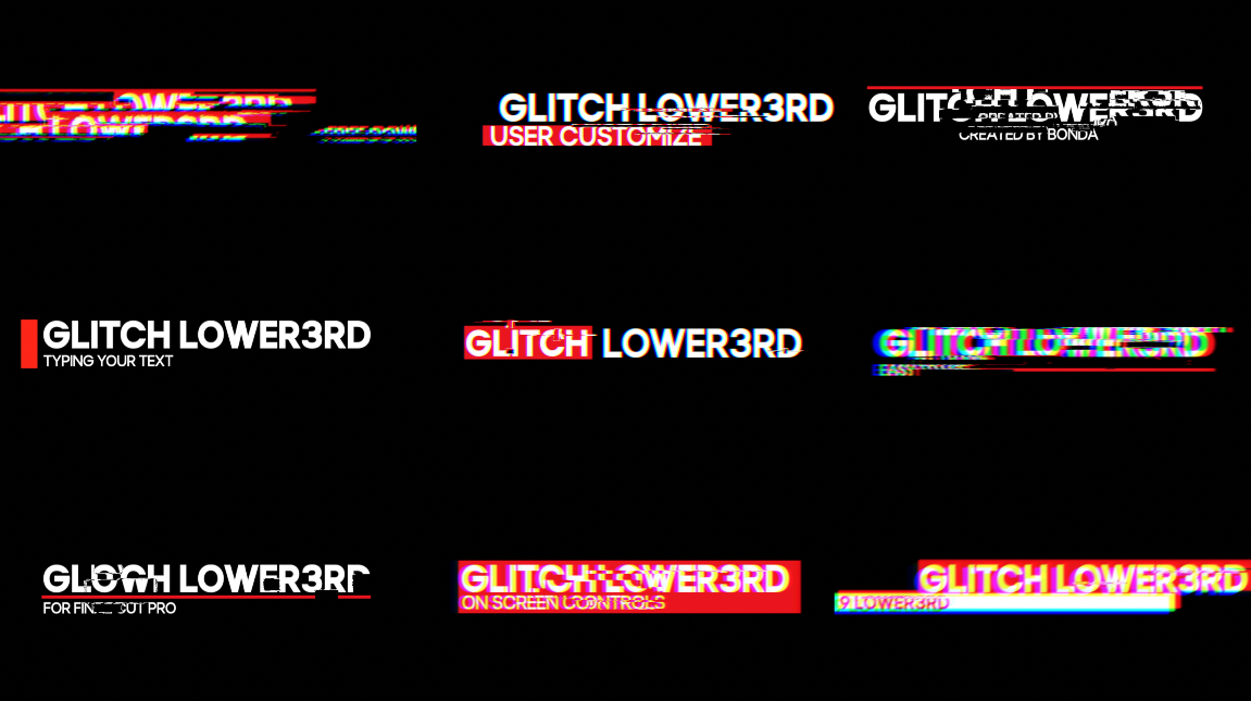 final cut pro glitch titles free