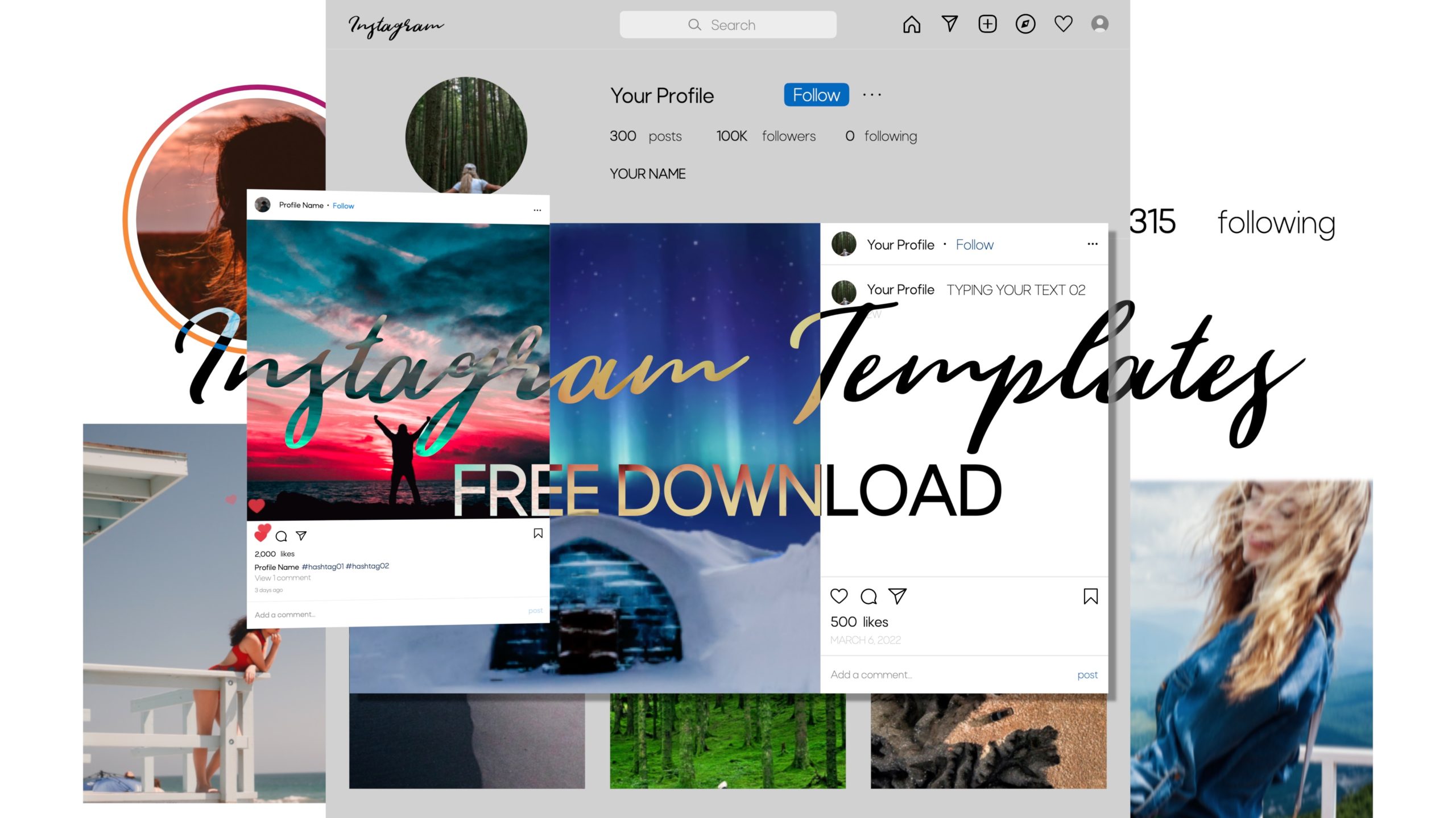 Free Instagram Templates For Final Cut Pro BondaBlog